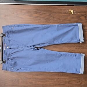 Santana Jeans Size 14 Blue Mid Rise Capri Length Tummy Control Jean